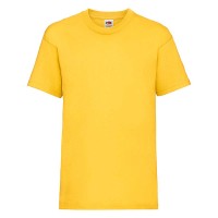 Детска тениска, жълта, памук 