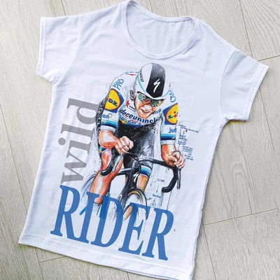 Тениска с печат WILD RIDER 