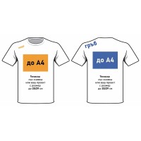 Тениска със щампа - печат по ваш дизайн или снимка, размер А4 (20 х 30 см)